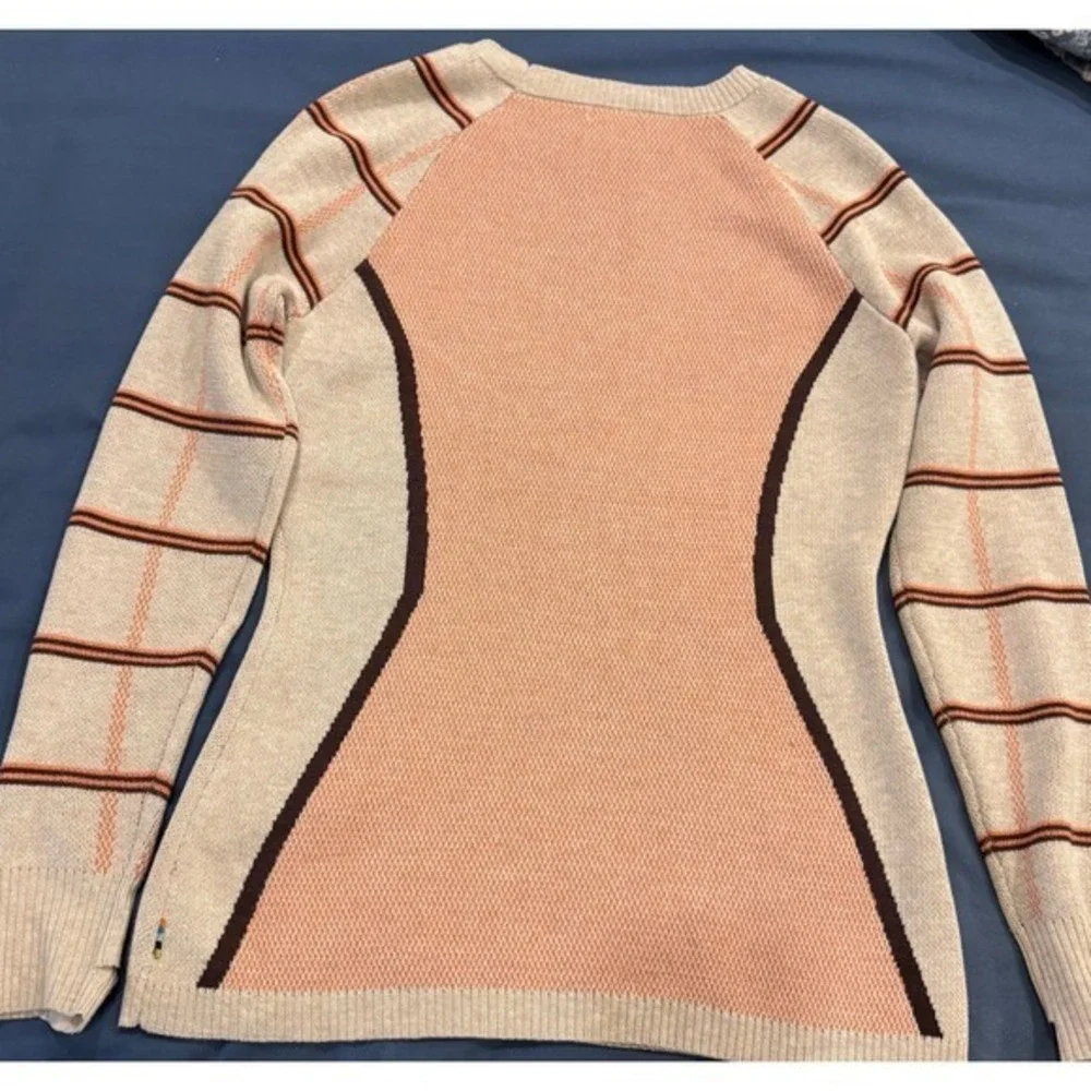 Smartwool Women's Dacono Ski Crew Sweater Pink Size Small Merino Wool Blend‎